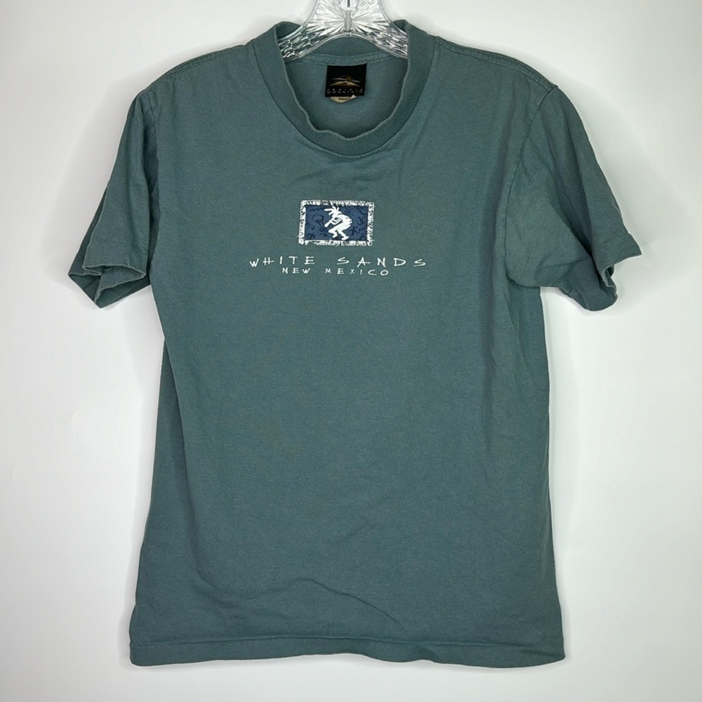 Vintage Prairie Mountain Green White Sands New Mexico Tshirt Small Single Stitch